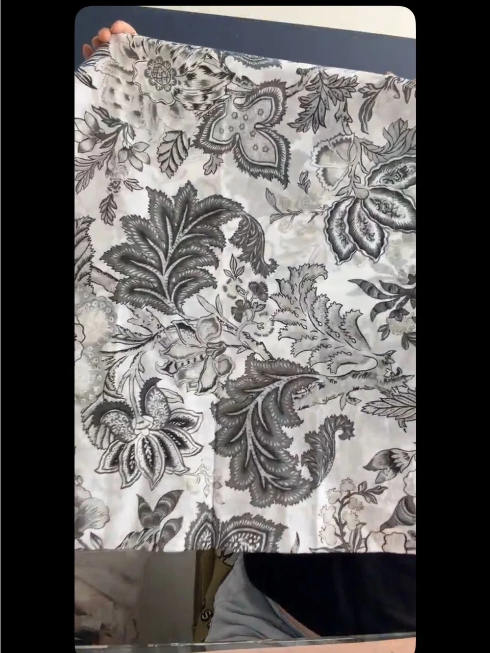 NWT Pottery Barn Caselyn Palampore Standard Pillow Sham Black White 26x20